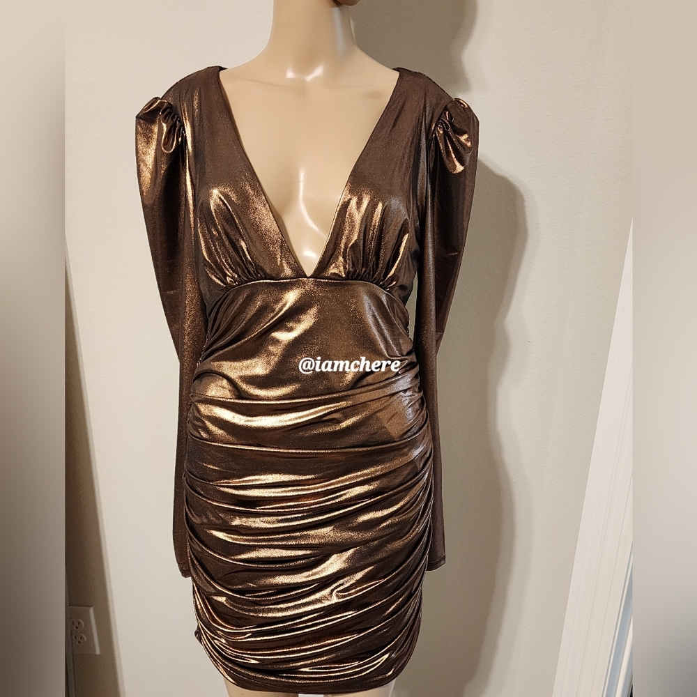 Forever 21 Bronze Metallic Dress